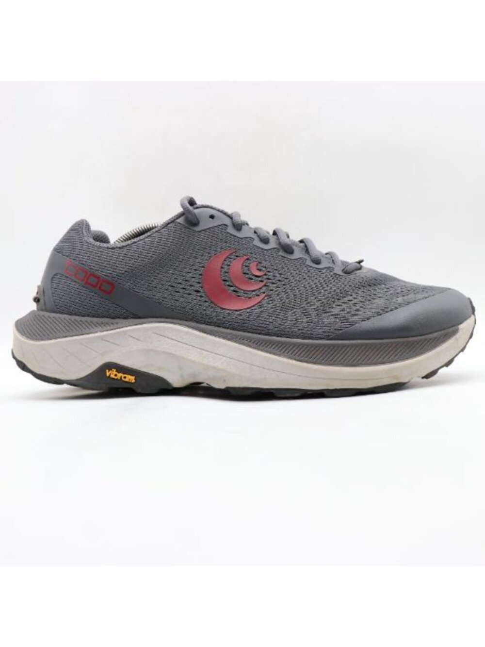 Topo Athletic Ultraventure 3 Men's 12 Grey/Red Trail Running Athletic Sneakers